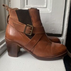 Author Leather Ankle Boots in Cognac Leather Size 37